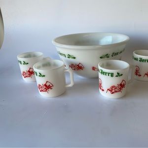 Hazel Atlas Tom and jerry eggnog set